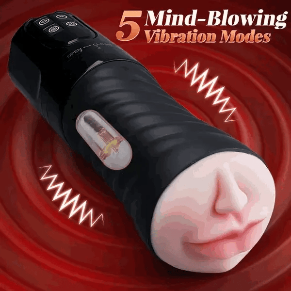 XV5 - 2-in-1 Masturbator mit Saugfunktion, abnehmbarer Fernbedienung & realistischem Mund-Design