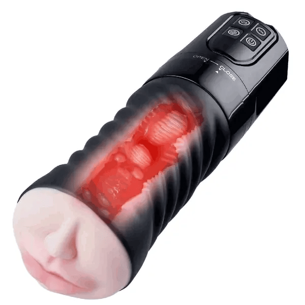 XV5 - 2-in-1 Masturbator mit Saugfunktion, abnehmbarer Fernbedienung & realistischem Mund-Design