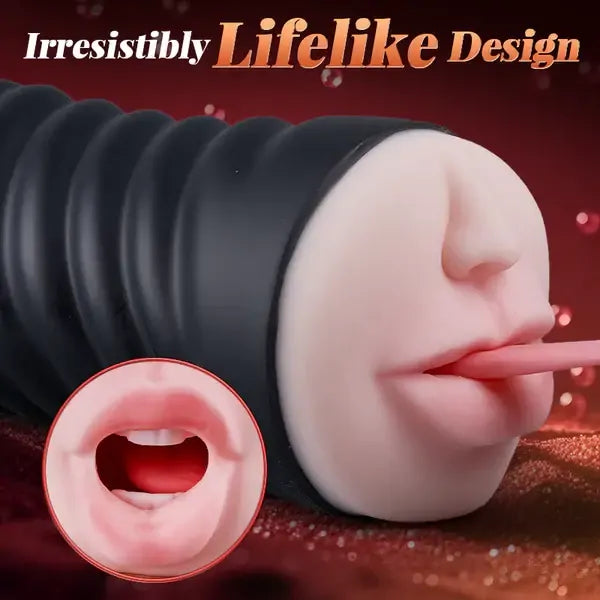 XV5 - 2-in-1 Masturbator mit Saugfunktion, abnehmbarer Fernbedienung & realistischem Mund-Design