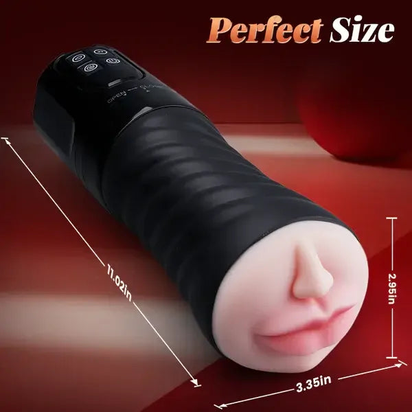 XV5 - 2-in-1 Masturbator mit Saugfunktion, abnehmbarer Fernbedienung & realistischem Mund-Design