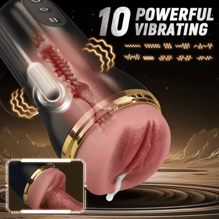 XV6 - Masturbator mit Saugfunktion, 5-Stufen-Vakuum & 10 Vibrationsmustern
