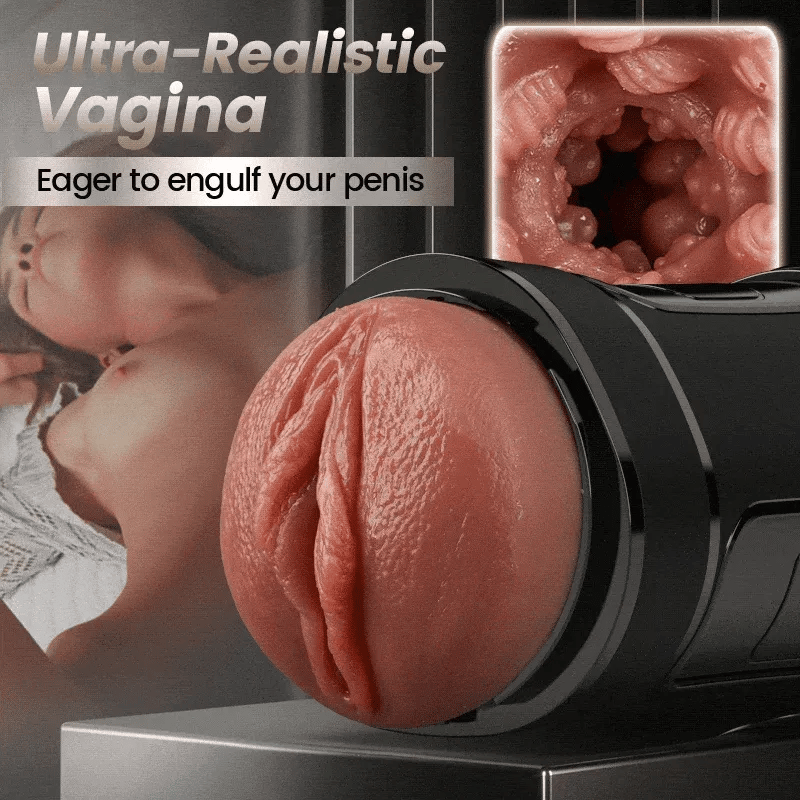 XV8 - 1:1 Realistischer Masturbator mit Saugfunktion, 4-Zonen-Struktur & IPX7-Tauchschutz