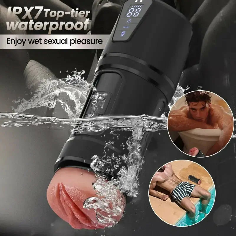 XV8 - 1:1 Realistischer Masturbator mit Saugfunktion, 4-Zonen-Struktur & IPX7-Tauchschutz