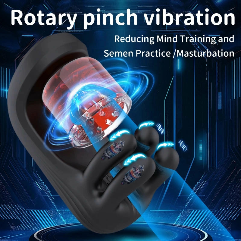 XG10: Rotating Biting Eichel-Trainer – Rotierender & Stimulierender Penis-Vibrator