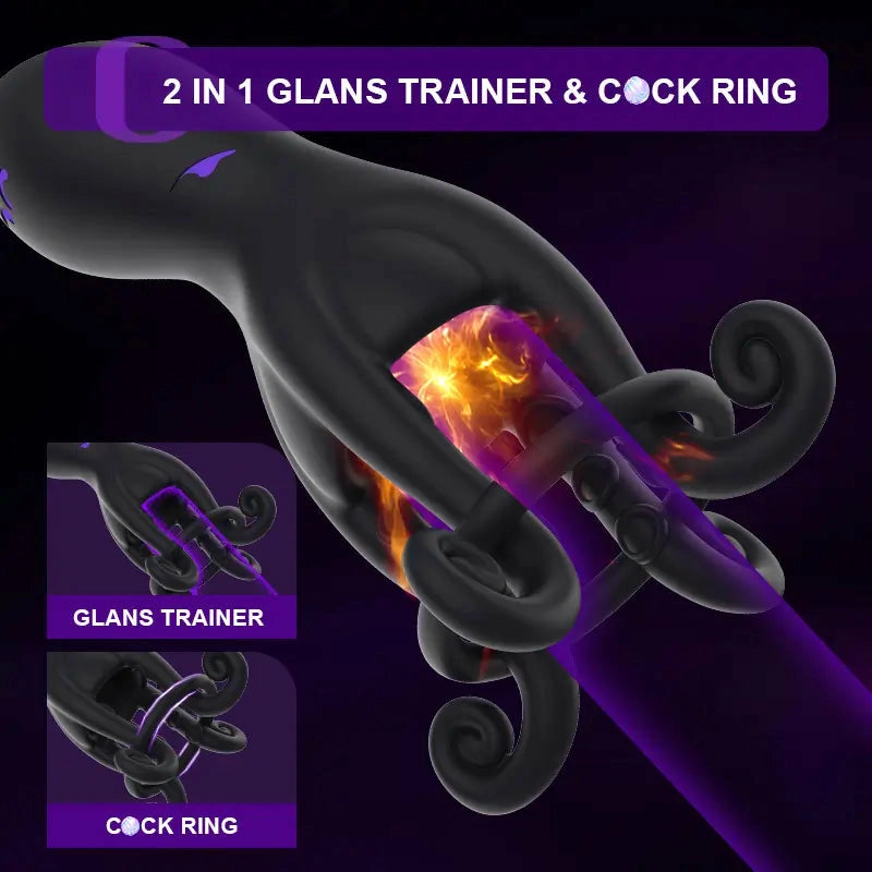 XG11 - Hands-Free Octopus Penis-Vibrator mit verstellbarem Cockring-Support