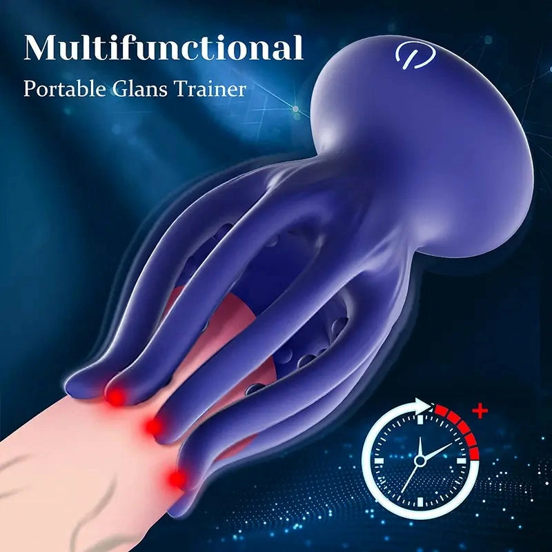 XG16 - Octopus Penis-Vibrator mit Tentakel-Design & Saugnäpfen (10 Modi) – Glans Trainer