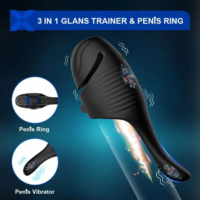 XG2 - Dual-Motor Eichel-Trainer mit Stimulations-Schweif – Premium Penis-Vibrator