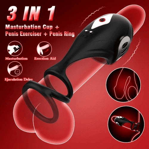 XG5 - Smart App-Controlled Eichel-Trainer mit verstellbarem Halteband – 3-in-1 Penis-Vibrator