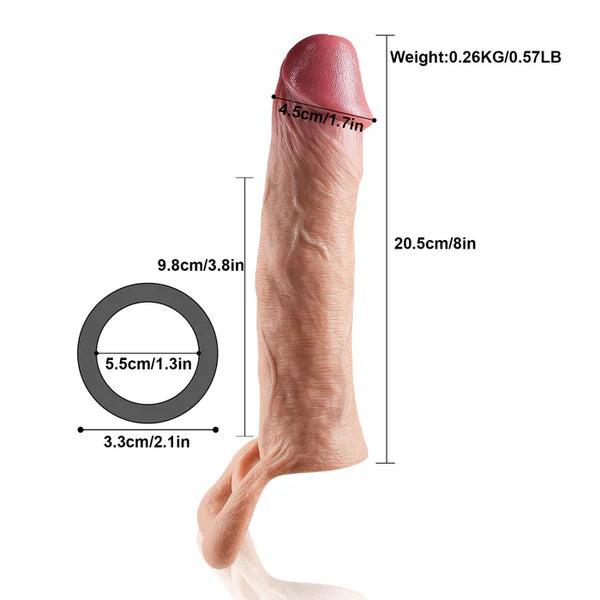 CS14 - Master Extension Sleeve – XXL Realistischer Penis-Sleeve für maximale Dicke (8*2,1 Zoll)