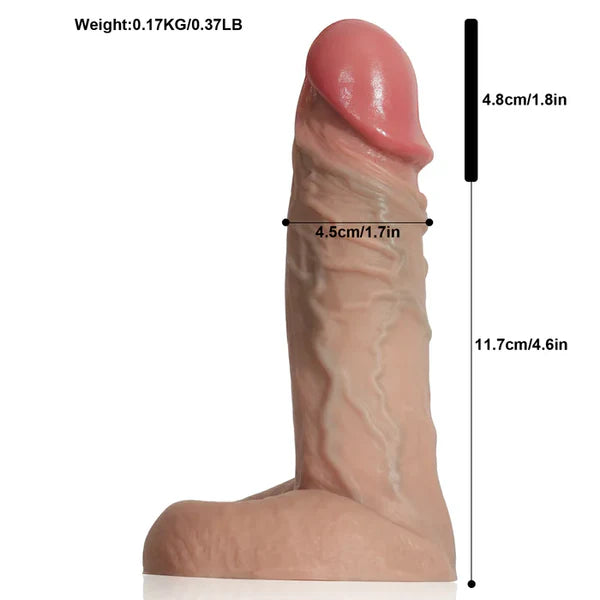 CS20 - Compact Ball-Impact – Kompakter Penis-Sleeve mit Adern & Hoden-Schutz (4,6*1,7 Zoll)