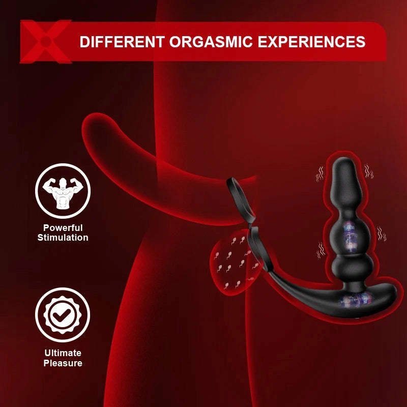PM14 - Rotierender & Vibrierender Prostata-Massager mit Wireless Remote