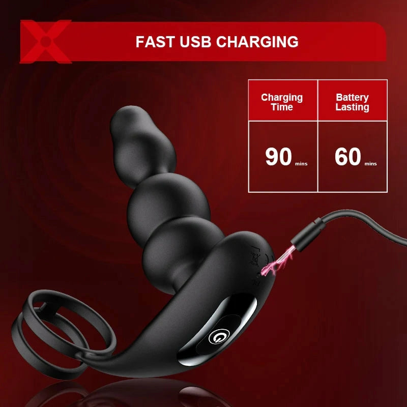 PM14 - Rotierender & Vibrierender Prostata-Massager mit Wireless Remote