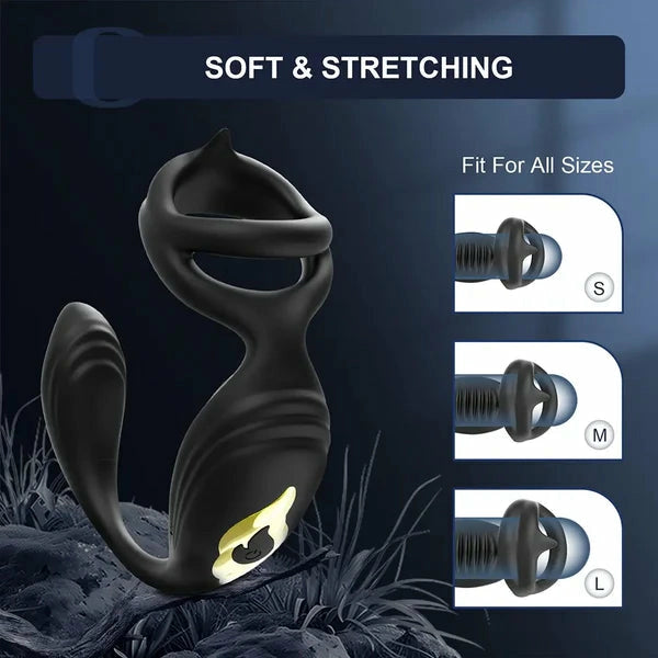 PM5 - Dual-Motor Prostata-Massager mit Rippen-Textur & Wireless Remote