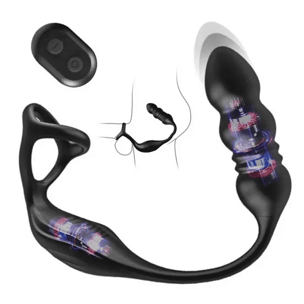 PM6 - Automatischer Stoß- & Vibrations-Prostata-Massager mit Remote