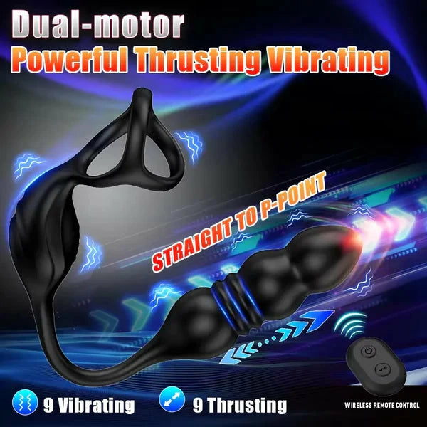PM6 - Automatischer Stoß- & Vibrations-Prostata-Massager mit Remote