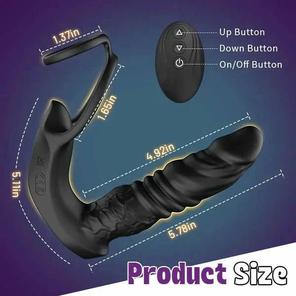 PM7 - Realistischer Stoß-Prostata-Massager mit Ader-Profil (9 Modi)