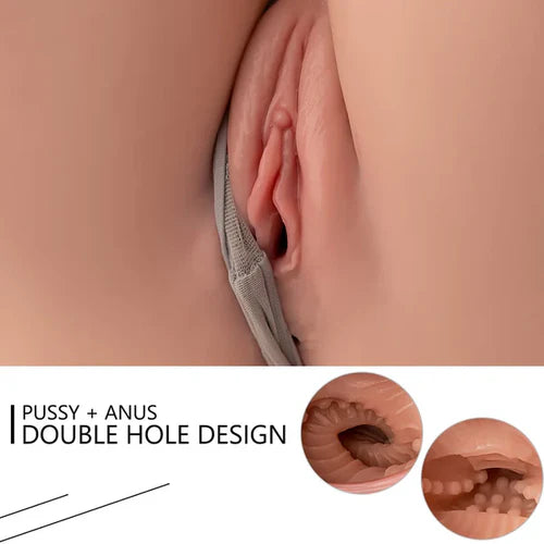 Hannah - Real-Skin TPE-Sextorso mit XXL-Brüsten & Curvy-Booty (19,2 kg) – Big-Curves