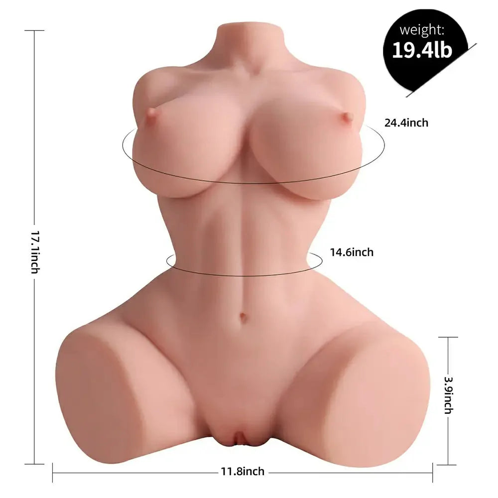 Daisy - Lifelike 1:1 Half-Body TPE-Sextorso mit Gel-Breasts (8,75 kg) – Premium