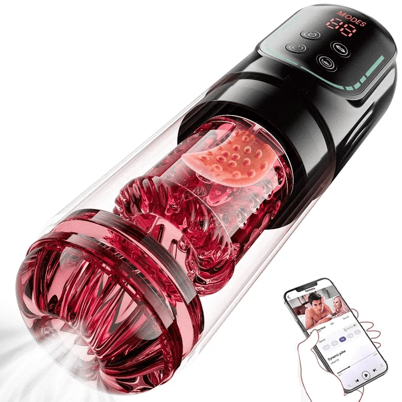 XR4 Pro - App-gesteuerte Blowjob Maschine - 4-in-1 Smart-Stroker mit Saug- & Stoßfunktion