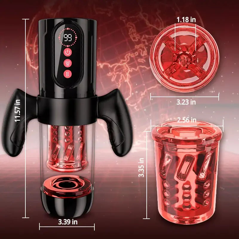 XS5 - Automatische Blowjob Maschine - 3-in-1 Smart-Stroker mit abnehmbarem Griff
