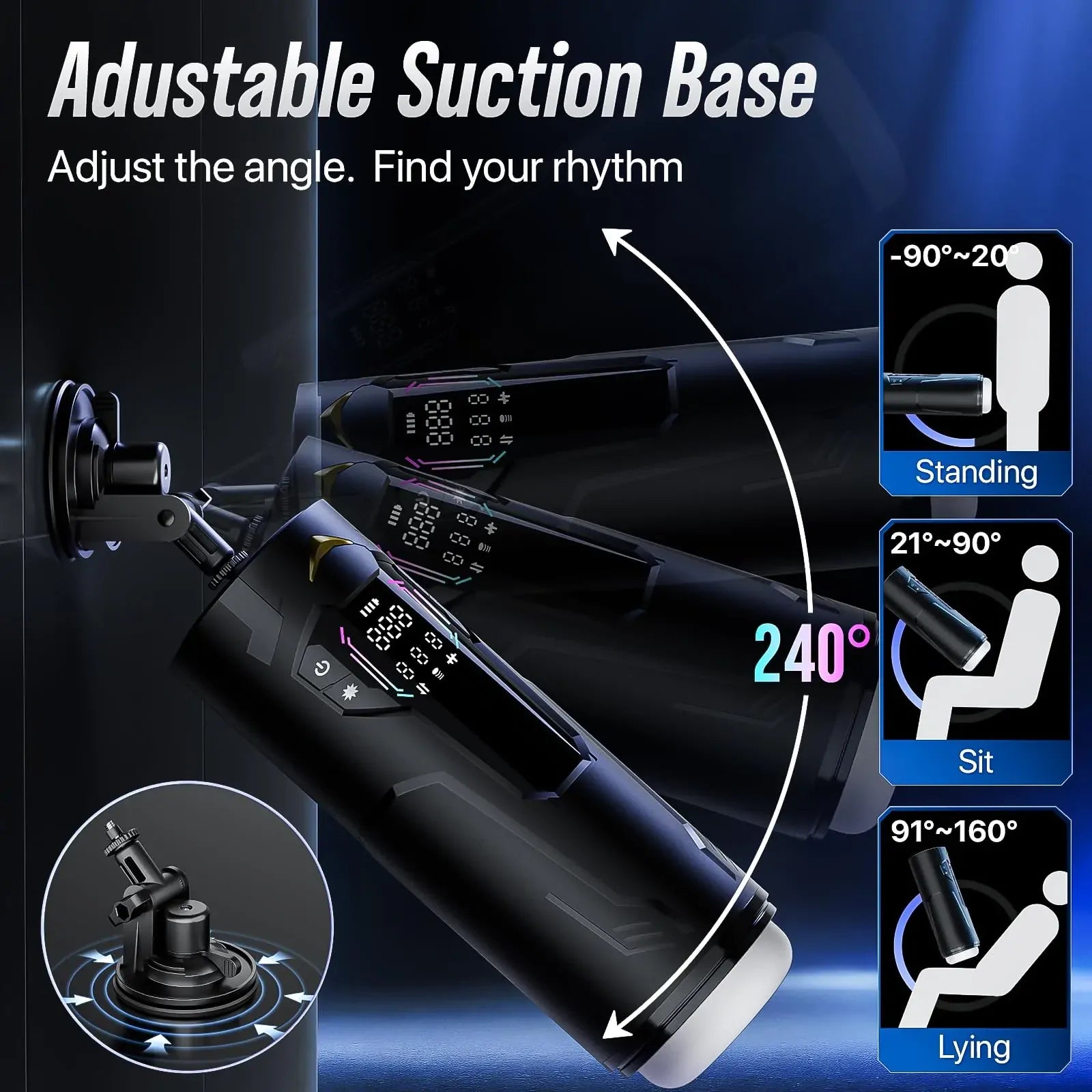 XT4 - Hands-Free Masturbator mit App-Steuerung & aktiver Squeeze-Kompression