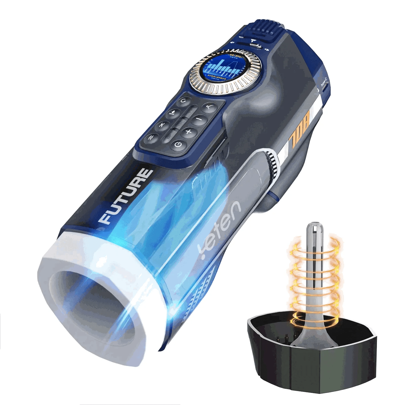 Leten 708 Future Pro - Automatischer Masturbator mit Airbag-Massage & Heißluft-Trocknungsstation