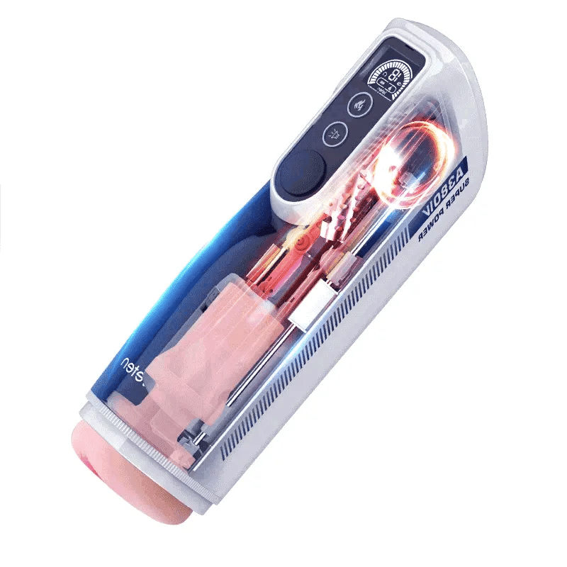 Leten A380 IV - Teleskopischer Masturbator mit Stoß- & Swing-Funktion, stufenlosem Regler & Sichtfenster