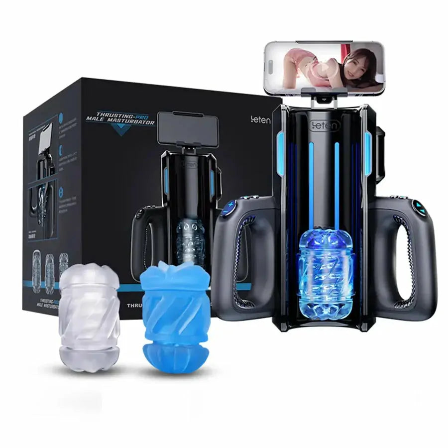 Leten Thrusting Pro - Automatischer Masturbator - 700 Stöße/Min. High-Speed-Terminal mit 2 Innensleeves