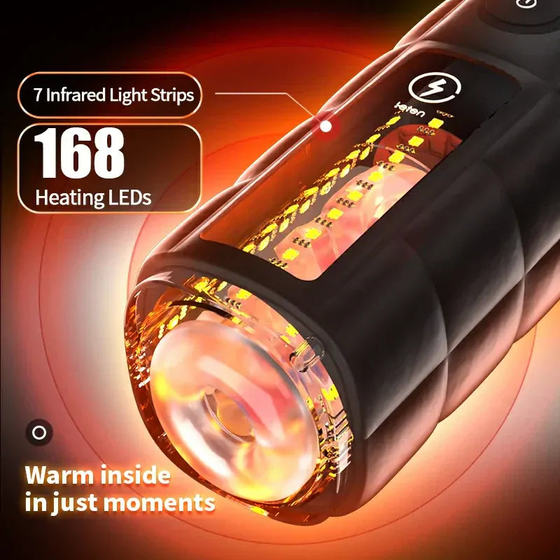 Leten Zero Gravity - Luxus Automatischer Masturbator mit 168-LED-Lichtheizung & Vibration