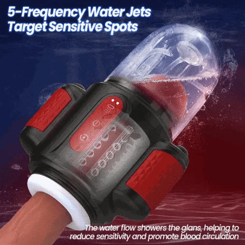 XR16 - Wasserdichter Dusch-Masturbator mit Wasserstrahl- & Rotationsfunktion