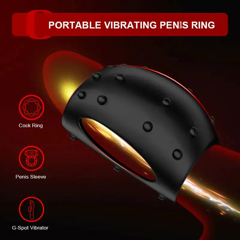 PR2 - Vibrating Cockring mit Klitoris-Struktur – Elastischer Pärchen-Vibrationsring
