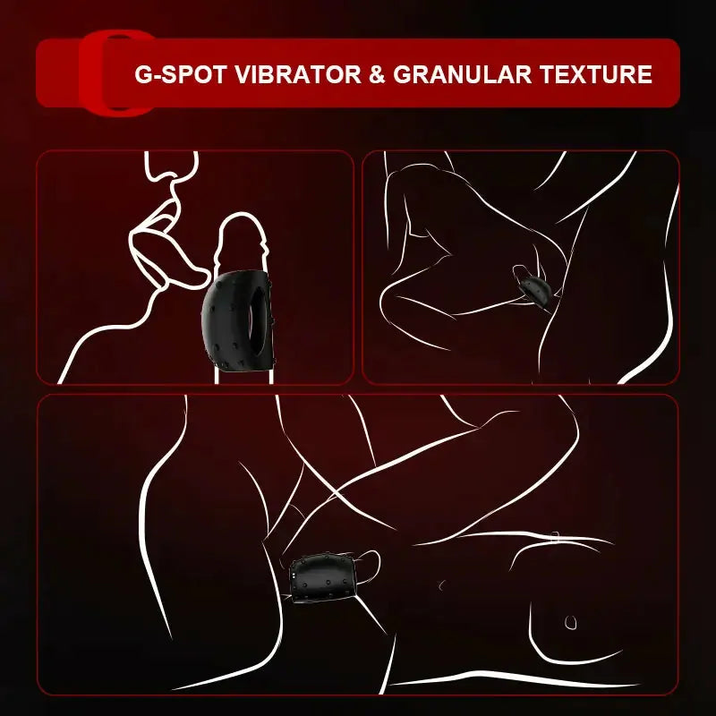 PR2 - Vibrating Cockring mit Klitoris-Struktur – Elastischer Pärchen-Vibrationsring