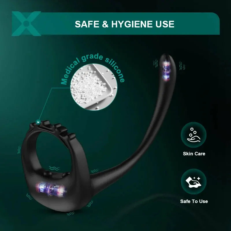 PR4 - 3-in-1 Remote Cockring mit Prostata-Massager & Adjustable Strap