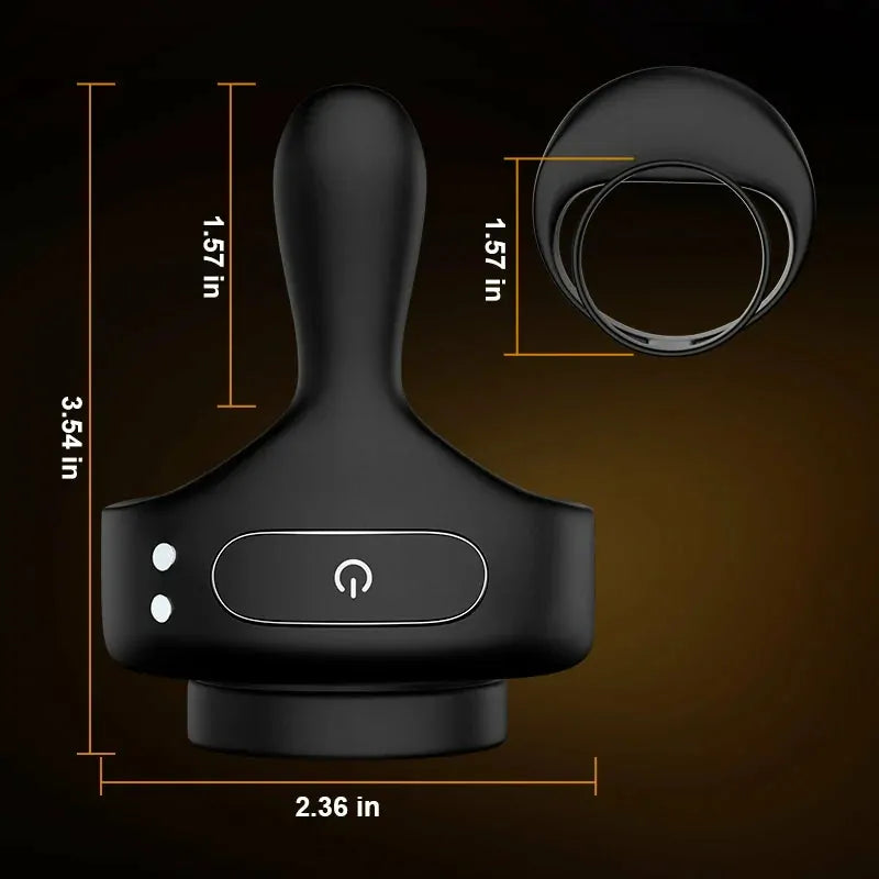 PR6 - Remote Cockring - 3-in-1 Parallel-Ring mit Finger-Shape Taint-Stimulator