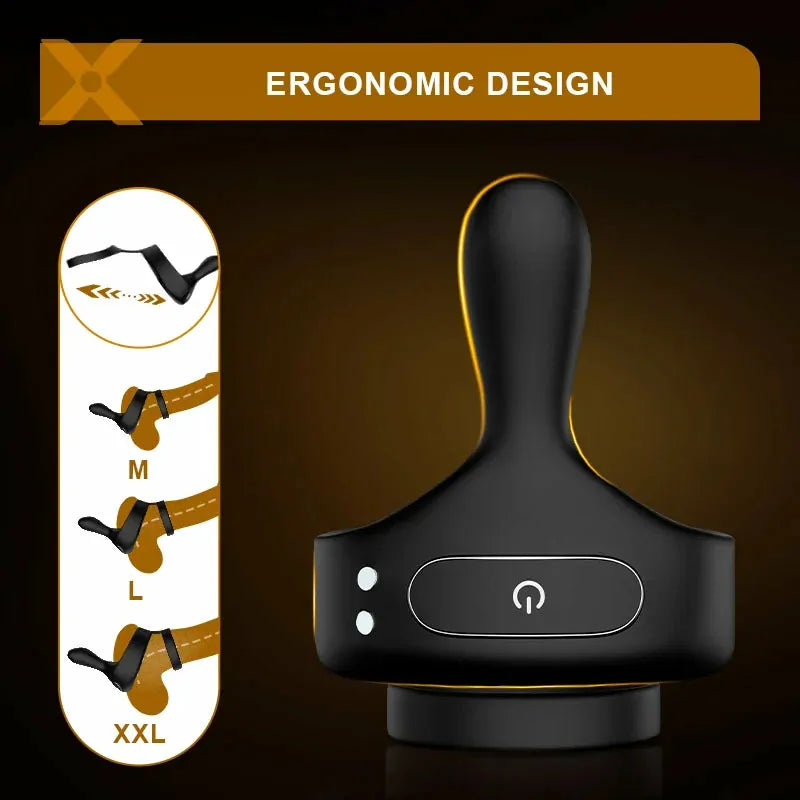 PR6 - Remote Cockring - 3-in-1 Parallel-Ring mit Finger-Shape Taint-Stimulator