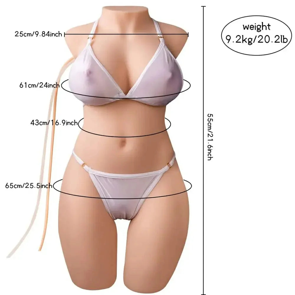 Alethea - Automatic TPE-Torso mit Suction, Vibration & Remote (9,2 kg) – High-Tech