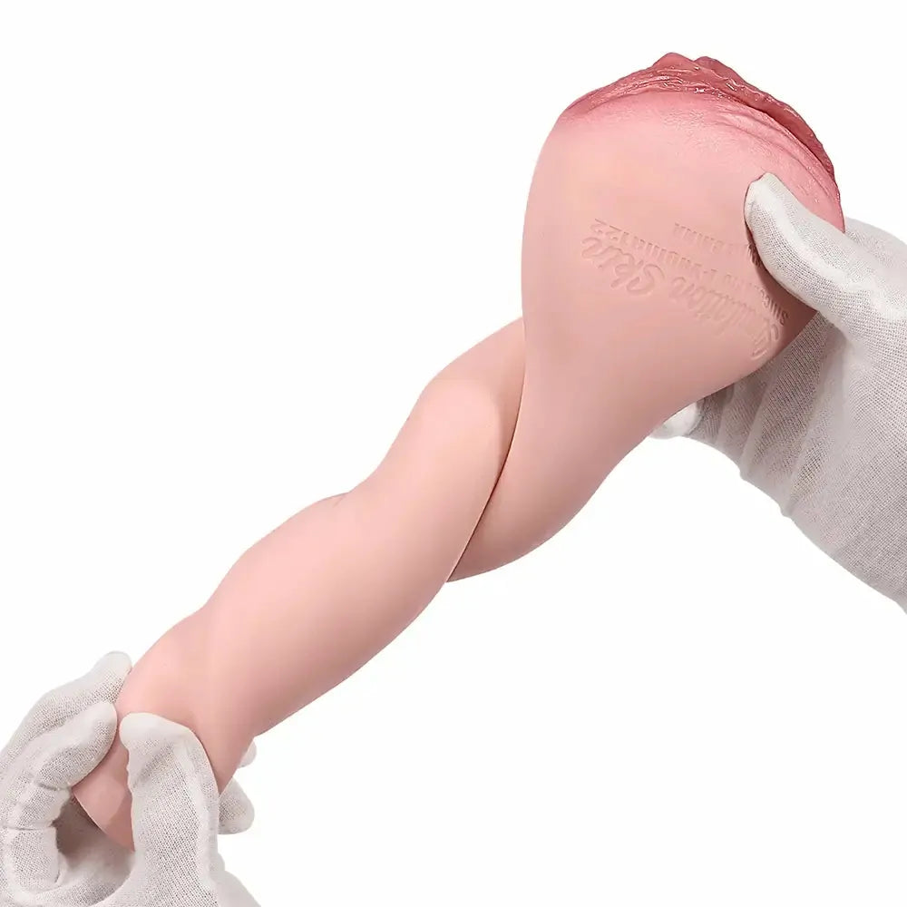 PU08 - Vollsilikon-Taschenmuschi im Reifen Anatomie-Design (9,65 Zoll) – Vaginal Stroker