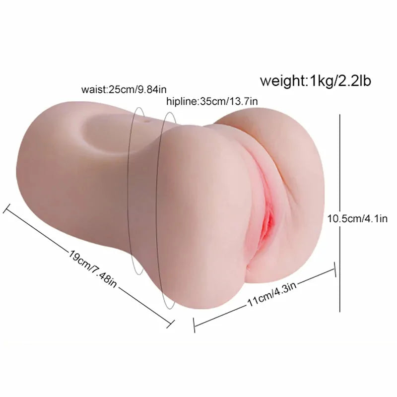 PU79 - Kompakte Taschenmuschi mit Saug-Effekt (7,48 Zoll) – Enger Vaginal Stroker