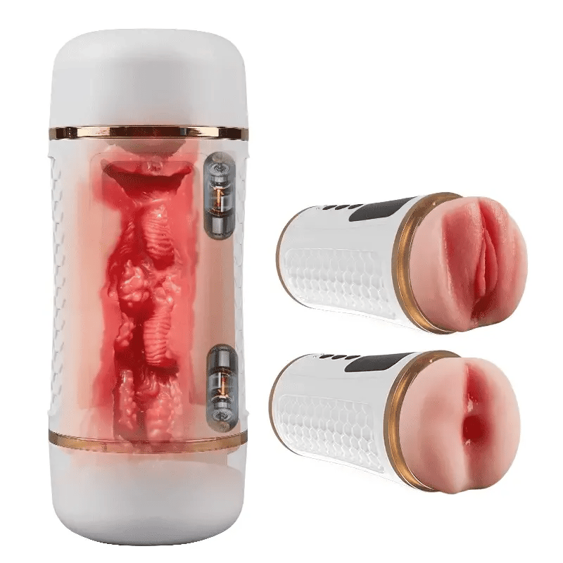 XV12 - Wasserdichter Vibrationsmasturbator mit zweiseitigem Through-Hole-Design & Dual-Motor