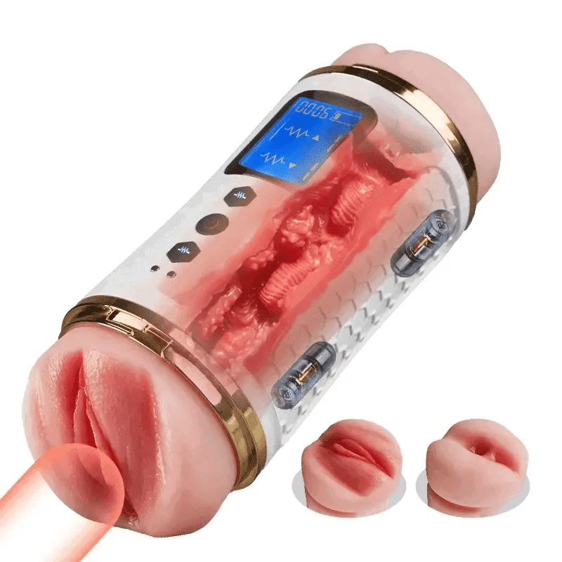 XV12 - Wasserdichter Vibrationsmasturbator mit zweiseitigem Through-Hole-Design & Dual-Motor