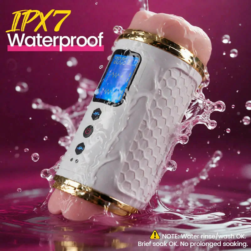 XV12 - Wasserdichter Vibrationsmasturbator mit zweiseitigem Through-Hole-Design & Dual-Motor