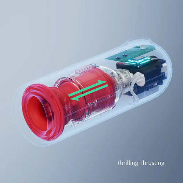 XT9 - Wasserdichter Masturbator mit IPX7-Tauchschutz, 360°-Kontraktion & Vibration