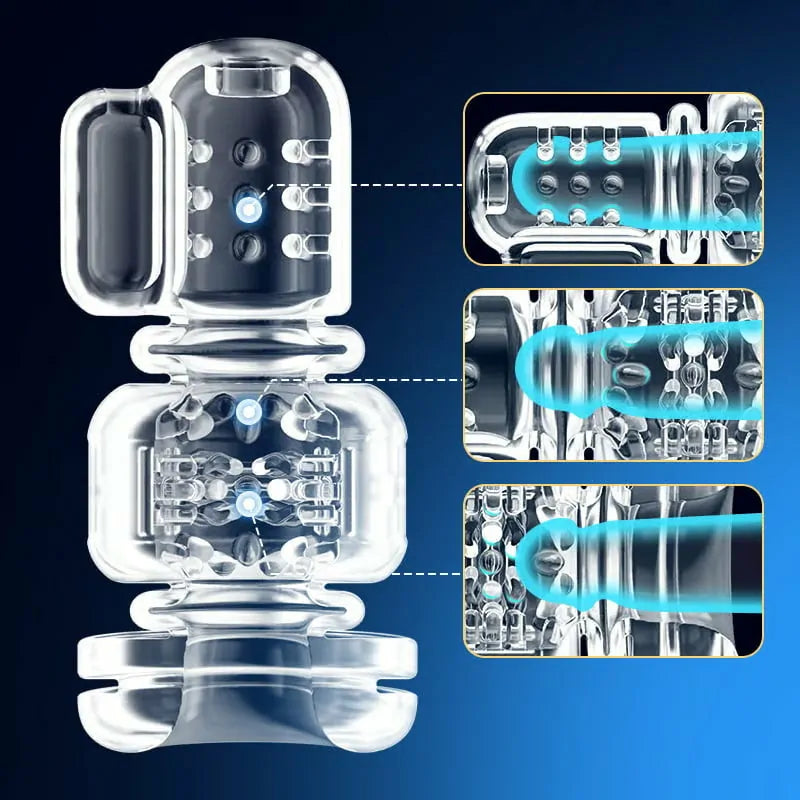 XT2 - Wearable Hands-Free Masturbator - Leichtes Umschnall-Toy mit Teleskopfunktion